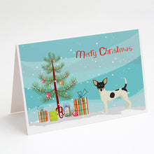 Load image into Gallery viewer, Toy Fox Terrier Christmas Tree Greeting Cards -  Blank Note Cards – 8-Pack of Artist-Designed Cards with Envelopes