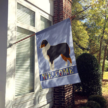 Load image into Gallery viewer, Australian Shepherd Welcome Flag Canvas House Size CK3575CHF