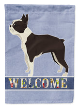 Load image into Gallery viewer, Boston Terrier Welcome Garden Flag - Outdoor Decorative Yard Flag CK3584GF
