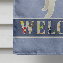Load image into Gallery viewer, Black and White Bull Terrier Welcome Flag Canvas House Size CK3586CHF