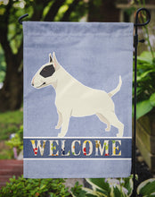 Load image into Gallery viewer, Black and White Bull Terrier Welcome Garden Flag - Outdoor Decorative Yard Flag CK3586GF
