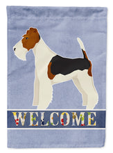 Load image into Gallery viewer, Fox Terrier Welcome Flag Canvas House Size CK3597CHF