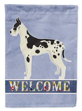 Load image into Gallery viewer, Great Dane Welcome Flag Canvas House Size CK3601CHF