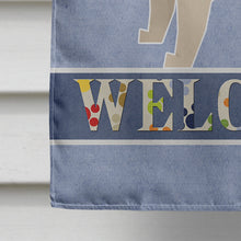 Load image into Gallery viewer, Pug Welcome Flag Canvas House Size CK3616CHF