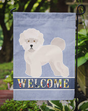 Load image into Gallery viewer, Bichon Fris? Welcome Garden Flag - Outdoor Decorative Yard Flag CK3637GF