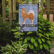 Load image into Gallery viewer, Brown &amp; White Elo dog Welcome Garden Flag - Outdoor Decorative Yard Flag CK3643GF