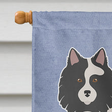 Load image into Gallery viewer, Black and White Elo dog Welcome Flag Canvas House Size CK3644CHF