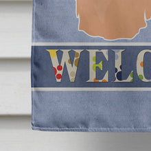 Load image into Gallery viewer, Tan Lhasa Apso Welcome Flag Canvas House Size CK3660CHF
