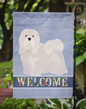 Load image into Gallery viewer, White Lhasa Apso Welcome Garden Flag - Outdoor Decorative Yard Flag CK3661GF