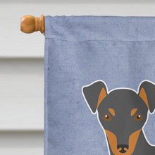 Load image into Gallery viewer, Manchester Terrier Welcome Flag Canvas House Size CK3664CHF