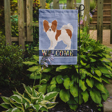 Load image into Gallery viewer, Papillon Welcome Garden Flag - Outdoor Decorative Yard Flag CK3668GF
