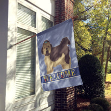 Load image into Gallery viewer, Russian Tsvetnaya Bolonka Lap Dog  Welcome Flag Canvas House Size CK3675CHF
