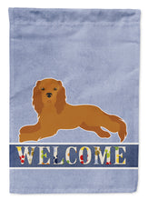 Load image into Gallery viewer, Ruby Cavalier King Charles Spaniel Welcome Garden Flag - Outdoor Decorative Yard Flag CK3687GF