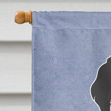 Load image into Gallery viewer, Black and White Cyprus Poodle Welcome Flag Canvas House Size CK3689CHF
