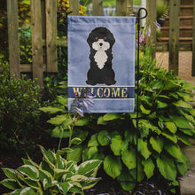 Load image into Gallery viewer, Black and White Cyprus Poodle Welcome Garden Flag – Decorative Outdoor Yard Flag CK3689GF