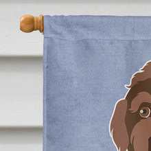 Load image into Gallery viewer, Brown Russian Tsvetnaya Bolonka Lap Dog  Welcome Flag Canvas House Size CK3701CHF