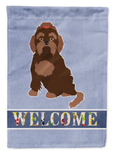 Load image into Gallery viewer, Brown Russian Tsvetnaya Bolonka Lap Dog  Welcome Flag Canvas House Size CK3701CHF