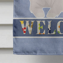 Load image into Gallery viewer, Small Greek Domestic Dog Kokoni #2 Welcome Flag Canvas House Size CK3702CHF