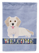Load image into Gallery viewer, Small Greek Domestic Dog Kokoni #2 Welcome Flag Canvas House Size CK3702CHF