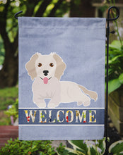 Load image into Gallery viewer, Small Greek Domestic Dog Kokoni #2 Welcome Garden Flag – Decorative Outdoor Yard Flag CK3702GF