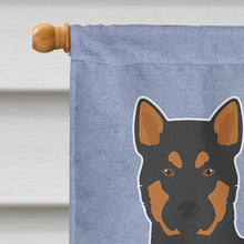 Load image into Gallery viewer, Akita Shepherd Black and Tan Welcome Flag Canvas House Size CK3704CHF