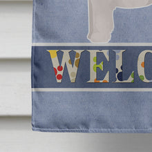 Load image into Gallery viewer, Bichpoo White Welcome Flag Canvas House Size CK3711CHF