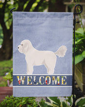 Load image into Gallery viewer, Bichpoo White Welcome Garden Flag – Decorative Outdoor Yard Flag CK3711GF