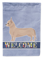 Load image into Gallery viewer, Tan Chiweenie Welcome Flag Canvas House Size CK3721CHF