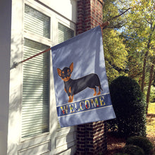 Load image into Gallery viewer, Black and Tan Chiweenie Welcome Flag Canvas House Size CK3722CHF