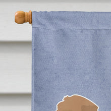 Load image into Gallery viewer, Tan Cockapoo Welcome Flag Canvas House Size CK3728CHF
