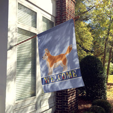 Load image into Gallery viewer, Corgi Husky Mix Welcome Flag Canvas House Size CK3730CHF