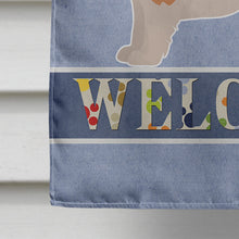 Load image into Gallery viewer, Corgi Husky Mix Welcome Flag Canvas House Size CK3730CHF