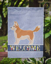 Load image into Gallery viewer, Corgi Husky Mix Welcome Garden Flag – Decorative Outdoor Yard Flag CK3730GF