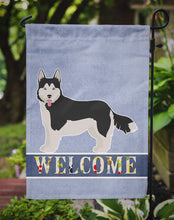 Load image into Gallery viewer, Corgi Husky Mix #2 Welcome Garden Flag – Decorative Outdoor Yard Flag CK3731GF