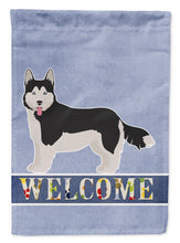 Load image into Gallery viewer, Corgi Husky Mix #2 Welcome Garden Flag – Decorative Outdoor Yard Flag CK3731GF
