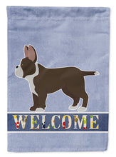 Load image into Gallery viewer, Black French Bulldog Pit Bull Mix Welcome Flag Canvas House Size CK3735CHF