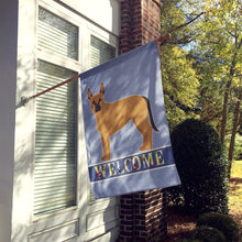 Load image into Gallery viewer, Tan German Shepherd Mastiff Mix Welcome Flag Canvas House Size CK3738CHF