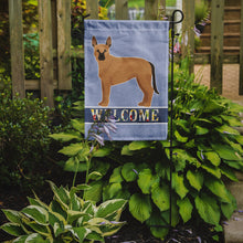 Load image into Gallery viewer, Tan German Shepherd Mastiff Mix Welcome Garden Flag – Decorative Outdoor Yard Flag CK3738GF