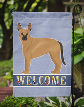 Load image into Gallery viewer, Tan German Shepherd Mastiff Mix Welcome Garden Flag – Decorative Outdoor Yard Flag CK3738GF