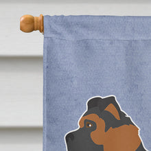 Load image into Gallery viewer, Black German Shepherd Mastiff Mix Welcome Flag Canvas House Size CK3739CHF