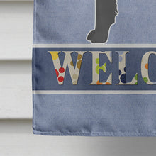 Load image into Gallery viewer, Black Goldador Welcome Flag Canvas House Size CK3743CHF