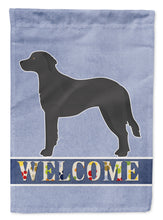 Load image into Gallery viewer, Black Goldador Welcome Flag Canvas House Size CK3743CHF