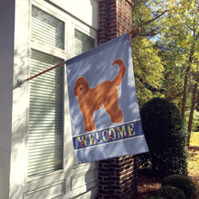 Load image into Gallery viewer, Tan Goldendoodle Welcome Flag Canvas House Size CK3745CHF
