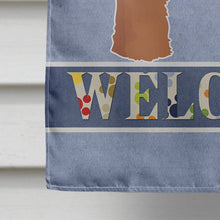 Load image into Gallery viewer, Tan Goldendoodle Welcome Flag Canvas House Size CK3745CHF