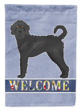 Load image into Gallery viewer, Black Labradoodle Welcome Flag Canvas House Size CK3753CHF