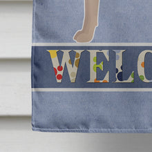Load image into Gallery viewer, Tan Longdog Welcome Flag Canvas House Size CK3754CHF