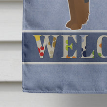 Load image into Gallery viewer, Black and Tan Pomchi Welcome Flag Canvas House Size CK3765CHF