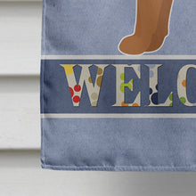 Load image into Gallery viewer, Puggle Welcome Flag Canvas House Size CK3769CHF