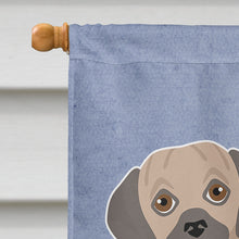 Load image into Gallery viewer, Fawn Puggle Welcome Flag Canvas House Size CK3770CHF