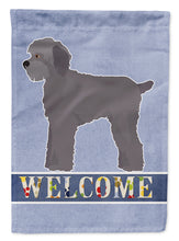 Load image into Gallery viewer, Grey Schnoodle Welcome Garden Flag - Outdoor Decorative Yard Flag CK3771GF